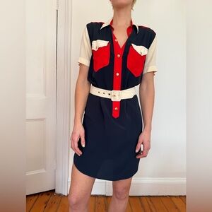 Moschino silk belted dress